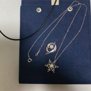 ミキモト(MIKIMOTO)のミキモト 雪の結晶ネックレス ペンダント 2点セット(ネックレス)