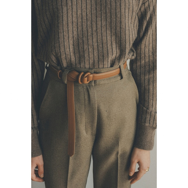 CLANE(クラネ)のCLANE クラネ DOUBLE RING BELT BROWN  レディースのファッション小物(ベルト)の商品写真