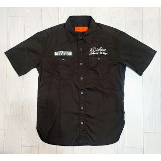 ディッキーズ(Dickies)のdickies　ディッキーズ★半袖シャツ　シャツ　半袖★L　ラージ★黒　ブラック(Tシャツ/カットソー(半袖/袖なし))