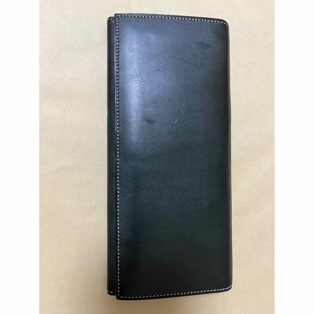 万双 ブライドルレザー 長財布(小銭入付) ダークグリーン - 長財布