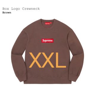 シュプリーム(Supreme)のSupreme Box Logo Crewneck　ブラウン　シュプリーム(スウェット)