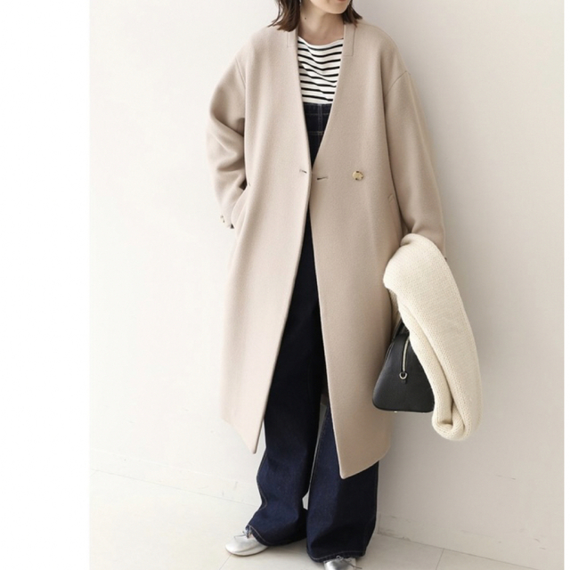 SLOBE IENA - スローブイエナSLOBEIENAウールノーカラーコートの通販