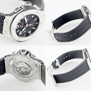 内部点検済 HUBLOT ウブロ ビッグバン アエロバン ブラック&ホワイト 44mm クロノグラフ 311.CM.1110.GR.1100.DZA13 日本限定30本 純正ダイヤモンド ダイヤベゼル 黒 ブラック SS ステンレス セラミック 純正ベルト 純正尾錠 メンズ 自動巻き【6ヶ月保証】【腕時計】