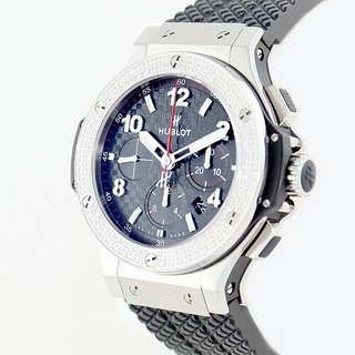 HUBLOT ウブロ ビッグバン アールグレイ クロノグラフ 301.ST.5020.GR.1104 44mm デイト 純正ダイヤモンド ダイヤベゼル グレー TI チタン SS ステンレス 純正ベルト 純正尾錠 メンズ 自動巻き ビックバン【6ヶ月保証】【腕時計】