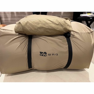 WAQ インフレータブルマット 10cmダブルサイズ 専用シーツ付き ワック(寝袋/寝具)