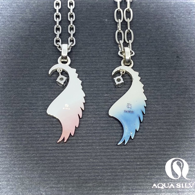 AQUA SILVER(アクアシルバー)のAqua Silver アクアシルバー フェザーネックレス ２種セット レディースのアクセサリー(ネックレス)の商品写真