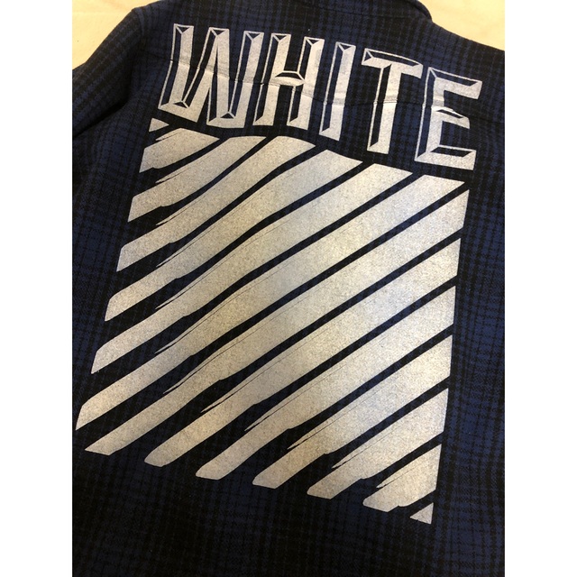 OFF-WHITE オフホワイト バックロゴオーバーサイズチェックロングシャツ