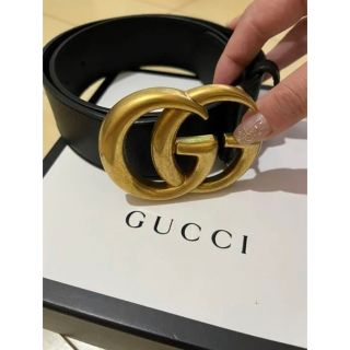 グッチ(Gucci)のGUCCI レザーベルト　ダブルGバックル(ベルト)