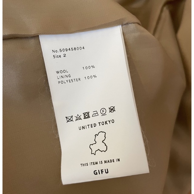 UNITED TOKYO - ノーカラーコート UNITED TOKYOの通販 by ゆん's shop