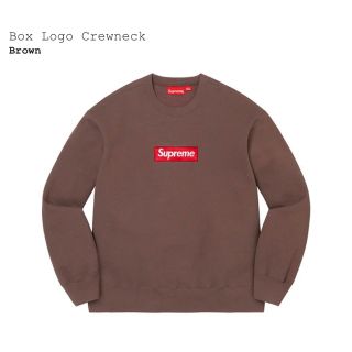 シュプリーム(Supreme)のsupreme Box Logo Crewneck Brown L(スウェット)