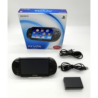 プレイステーションヴィータ(PlayStation Vita)のPS Vita (プレイステーション ヴィータ)  クリスタルブラック【極美品】(家庭用ゲーム機本体)