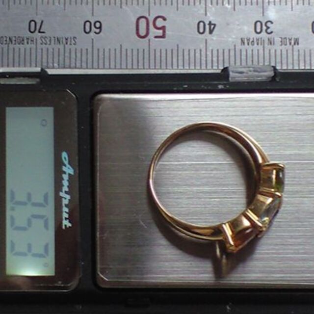 353　12号　K18 マルチカラー デザイン リング レディースのアクセサリー(リング(指輪))の商品写真