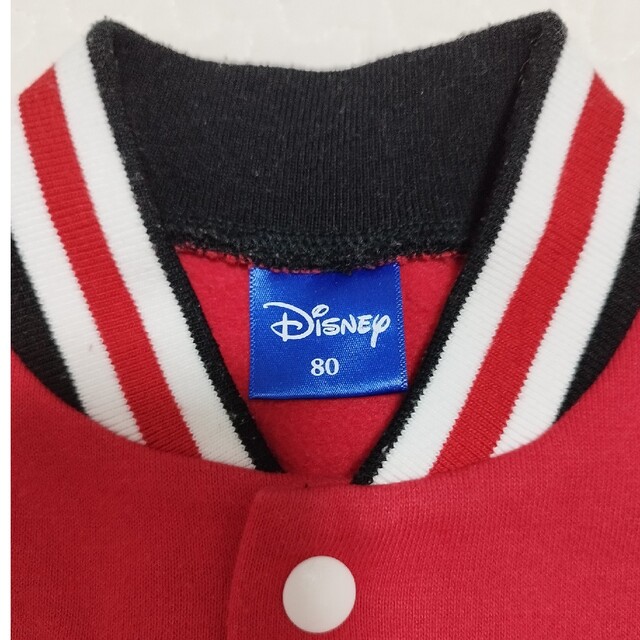 Disney(ディズニー)のディズニー　ミッキー　スカジャン　ジャケット　赤　レッド　80 キッズ/ベビー/マタニティのベビー服(~85cm)(トレーナー)の商品写真