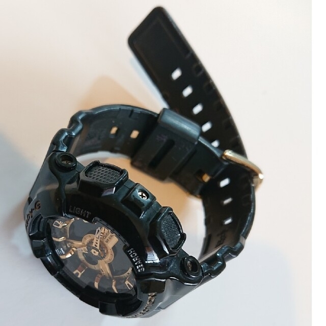 Baby-G(ベビージー)のカシオ レディース キッズ 腕時計 BA-110 5338 ブラック×ゴールド レディースのファッション小物(腕時計)の商品写真