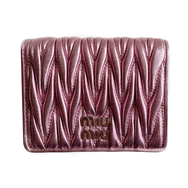 ビッグ割引 miumiu - MIUMIU 二つ折り財布 MATELASSE マトラッセ