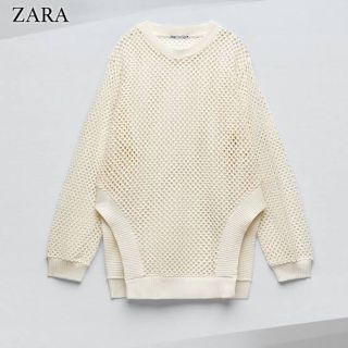 ザラ(ZARA)のZARA アシンメトリーメッシュセーター(ニット/セーター)