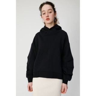 マウジー(moussy)のMOUSSY HI NECKED フーディー ブラック 黒 パーカー(パーカー)