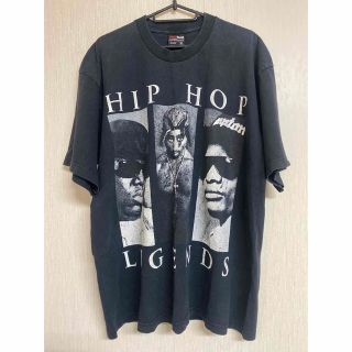 90'S 2PAC Tシャツ　BIG HIP HOP Tシャツ　XL ブラック(Tシャツ/カットソー(半袖/袖なし))