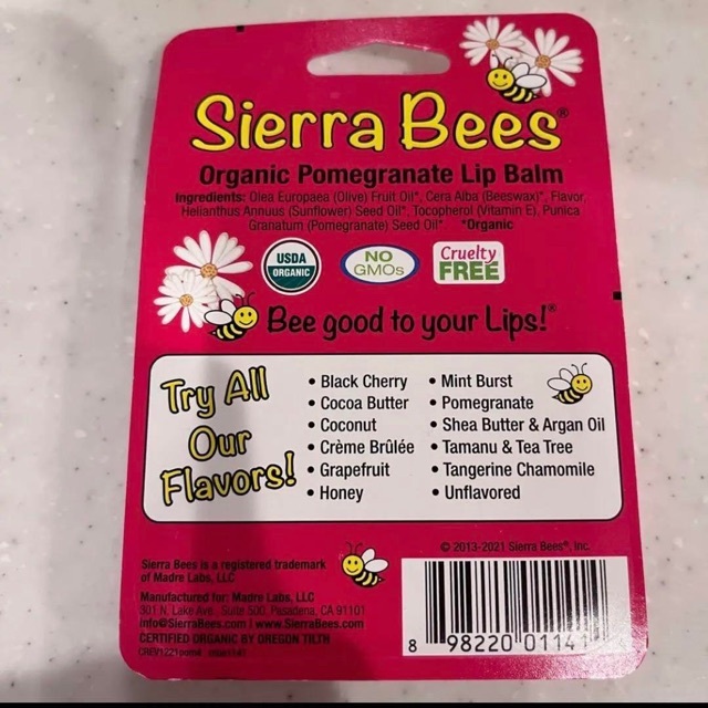 Sierra Bees オーガニックリップバーム　ザクロ コスメ/美容のスキンケア/基礎化粧品(リップケア/リップクリーム)の商品写真