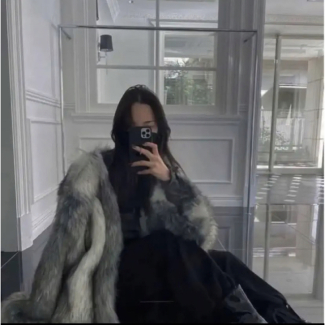 melt the lady oversize fur jacket