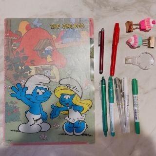 The Smurfs - スマーフ　仕切り付きファイル　11点　文房具　まとめ売り