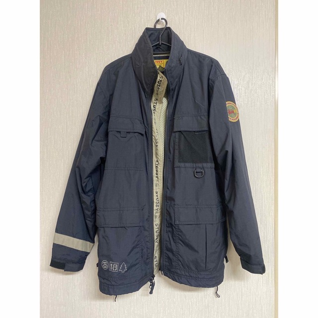 90'S STUSSY 18周年記念 ナイロンジャケット ブラック