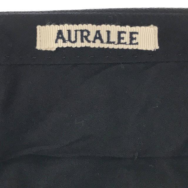 AURALEE / オーラリー | HARD TWIST WOOL DOBBY SLIT SLACKS ハード ツイスト ウール ドビー スラックス  パンツ | 4 | ネイビー | メンズ