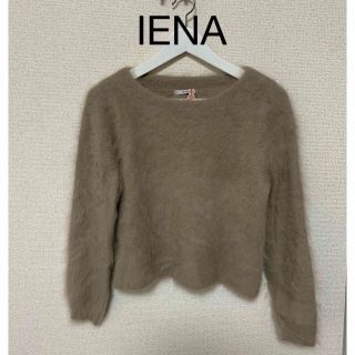 イエナ(IENA)の【値下】IENAアンゴラニット　ショート丈　クリーニング済　グレージュ(ニット/セーター)