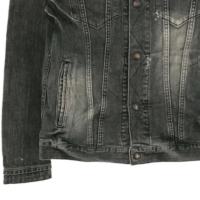 Sandinista(サンディニスタ)のSANDINISTA / サンディニスタ | B.C.Stretch Damaged Denim Jacket 3rd タイプ ストレッチ ダメージ 加工 デニム ジャケット | L | ブラック | メンズ メンズのジャケット/アウター(その他)の商品写真