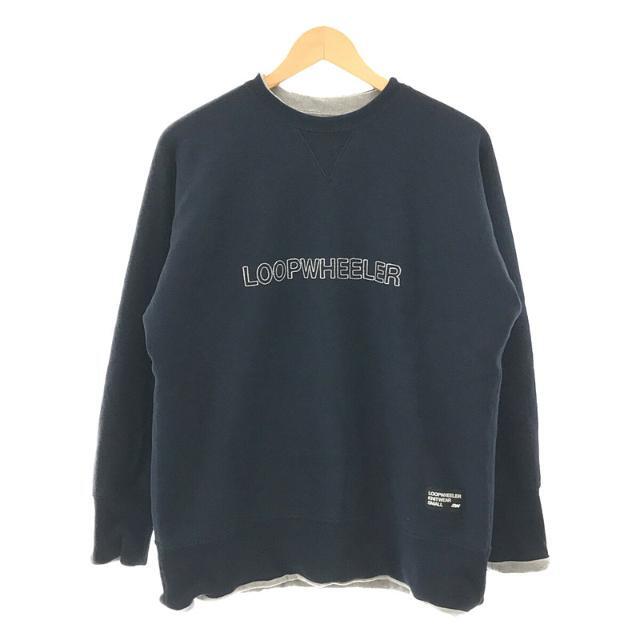 【美品】 LOOPWHEELER / ループウィラー | リバーシブル フロント刺繍ロゴ コットン スウェット プルオーバー トレーナー | ‐ | ネイビー/グレー | メンズ | フリマアプリ ラクマ