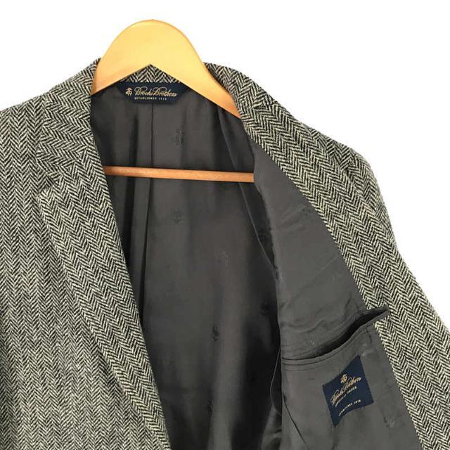 【美品】 BROOKS BROTHERS / ブルックスブラザーズ | ハリスツイード ヘリンボーン ウール ジャケット | グレー | メンズ