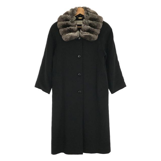 BALMAIN / バルマン | カシミヤ100% リアルファー付き 裏地 シルク ロング コート | 9 | ブラック | レディース | フリマアプリ ラクマ