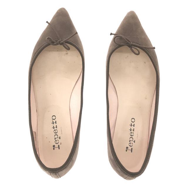 repetto(レペット)のrepetto / レペット | BRIGITTE スエード バレエシューズ 保存箱付き | 37 | モカ | レディース レディースの靴/シューズ(バレエシューズ)の商品写真