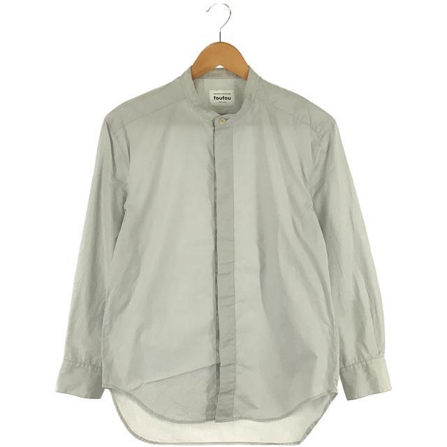 foufou / フーフー | fly front stand collar shirts フライフロント スタンドカラーシャツ | アイスグレー | メンズ