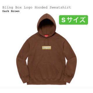 SUPREME パーカー　ブラウン　ベージュ　ナンバー　ロゴ　スウェット　L