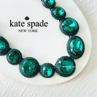 ケイトスペードニューヨーク(kate spade new york)のK426/kate spade/エメラルドグリーンブラックネックレス超豪華(ネックレス)