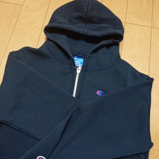 チャンピオン(Champion)のチャンピオン　ネイビー　パーカー　Mサイズ　裏起毛(パーカー)