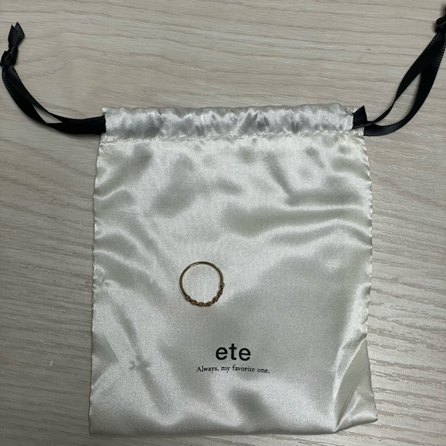 ete(エテ)の【美品】ete K10 フォーチュンピンキーリング #5 レディースのアクセサリー(リング(指輪))の商品写真