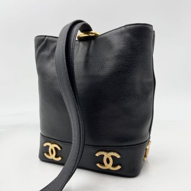 誠実 鑑定済】シャネル 【激レア - CHANEL ココマーク キャビアスキン