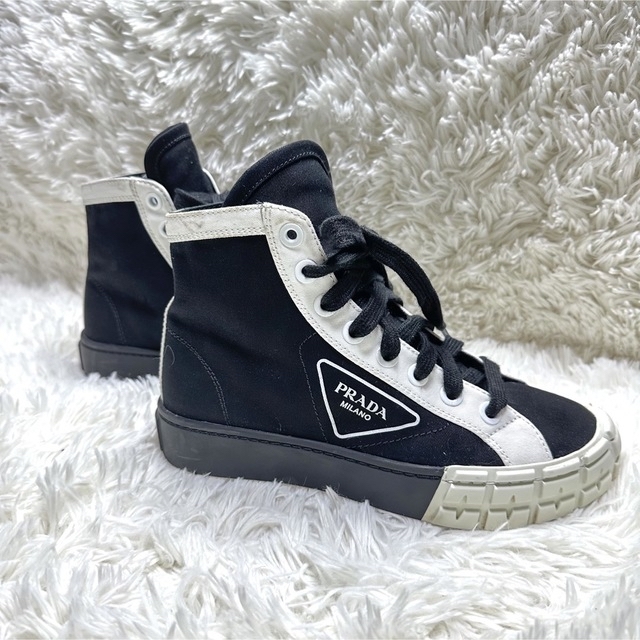 PRADA ロゴ ギャバジン スニーカー 20SS 希少 新品、本物、当店在庫