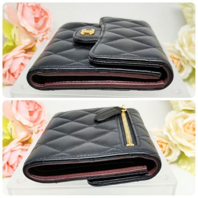 ✨極美品✨シャネル クラシックマトラッセ 3つ折り財布 ブラック ✨極美品✨シャネル クラシックマトラッセ 3つ折り財布 ブラック