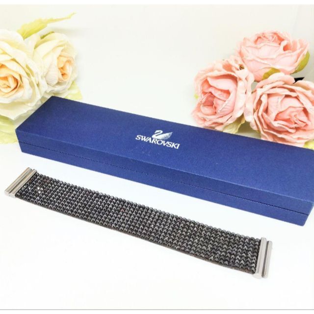 ✨️美品✨スワロフスキー ブラックストーン バングル