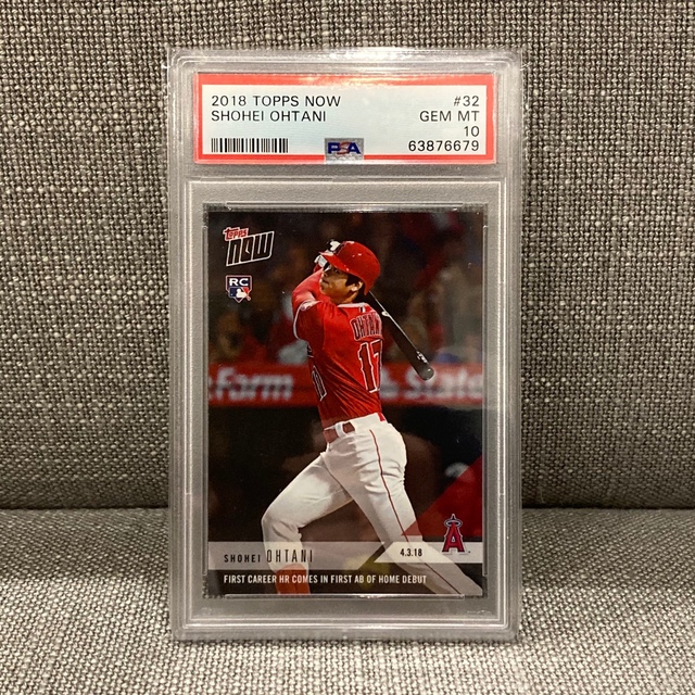 スポーツ選手【PSA10 鑑定済  満点 大谷翔平 初ホームラン】ルーキーカード topps