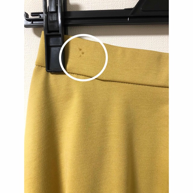GU(ジーユー)の新品◎GUポンチフレアスカートマスタードイエロー レディースのスカート(ひざ丈スカート)の商品写真
