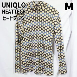 ユニクロ(UNIQLO)のユニクロ UNIQLO ヒートテック 長袖シャツ M 丸ドット 黄 黒 青(Tシャツ(長袖/七分))