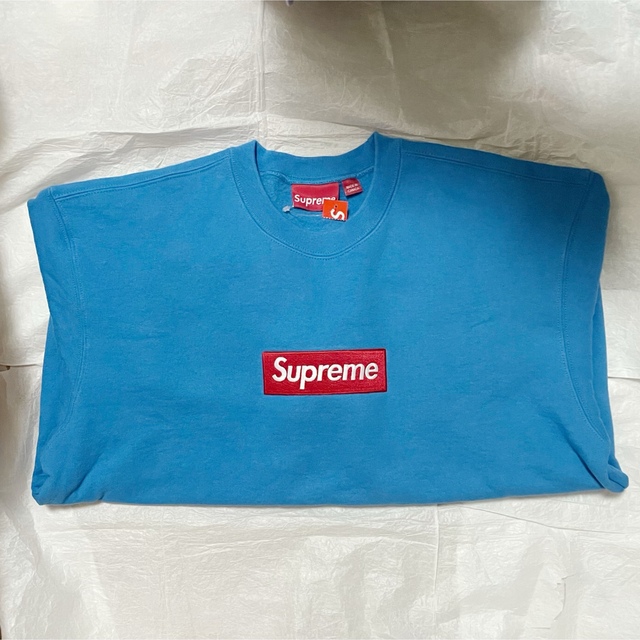 supreme box logo crewneck Blue Mサイズ - スウェット