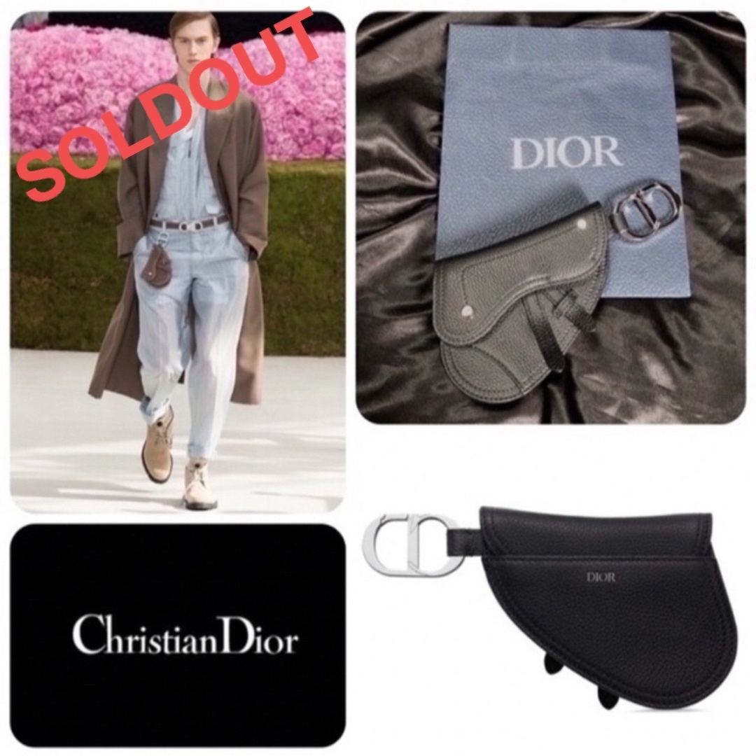 Christian Dior(クリスチャンディオール)の【特別還元★☆SALE 中！！】DIOR Saddle Pouch BK メンズのバッグ(ウエストポーチ)の商品写真