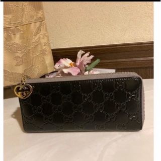 グッチ(Gucci)の超美品☆GUCCI  シマL字型　ファスナー長財布☆収納多数、高品質　お買得価格(長財布)