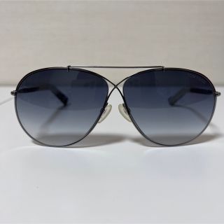 トムフォード(TOM FORD)のトムフォード メンズ サングラス ブルー ディアドロップ 美品 青 シルバー(サングラス/メガネ)