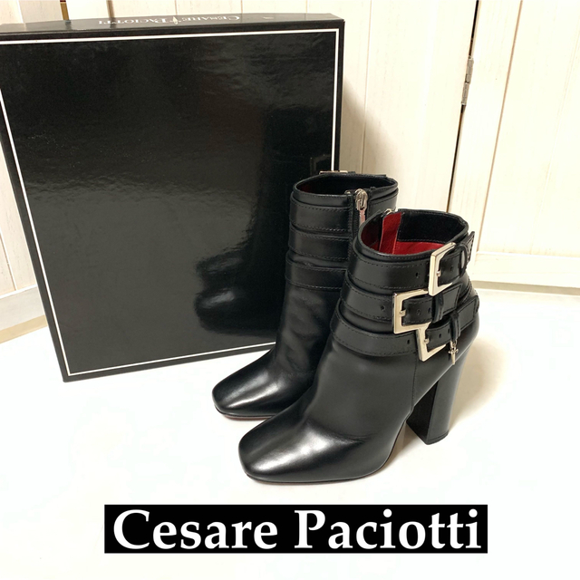 美品　Cesare Paciotti  レザー　ショートブーツ　37 イタリア製